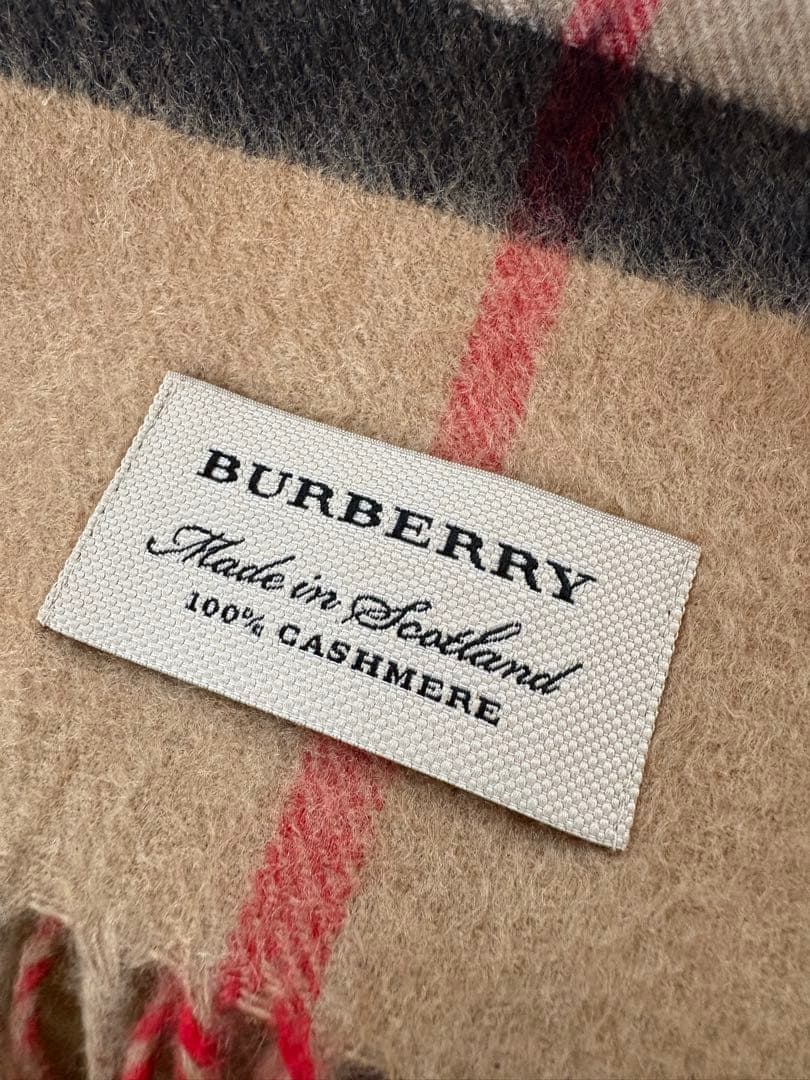 タグ付き新品　スコットランド製　カシミヤ100% マフラーBURBERRY