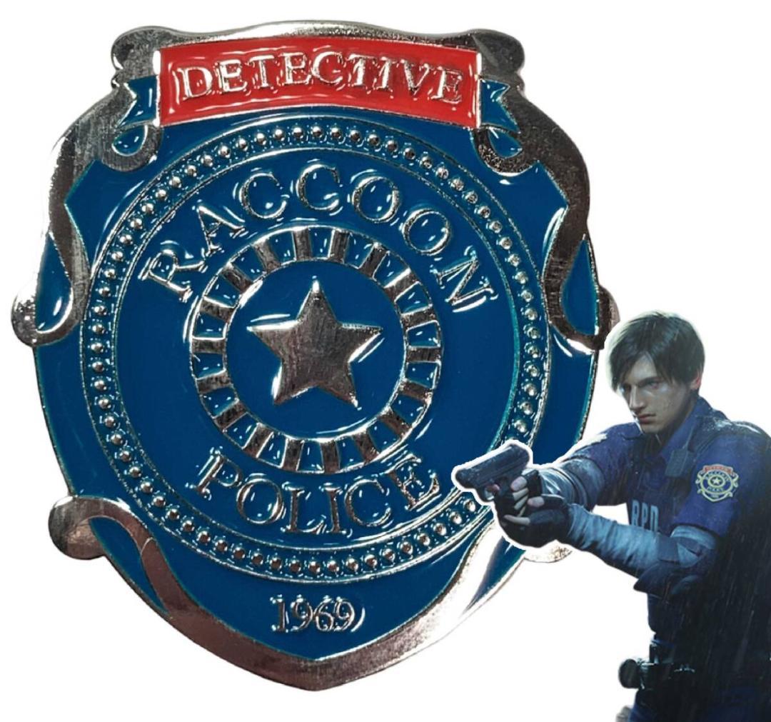 バイオハザード ラクーンシティ 警察バッジ ピンバッジ ブルー」jo-db