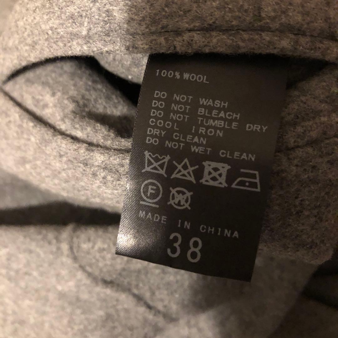 プラージュ　グレー ダブルブレスト ロングコート　38 美品