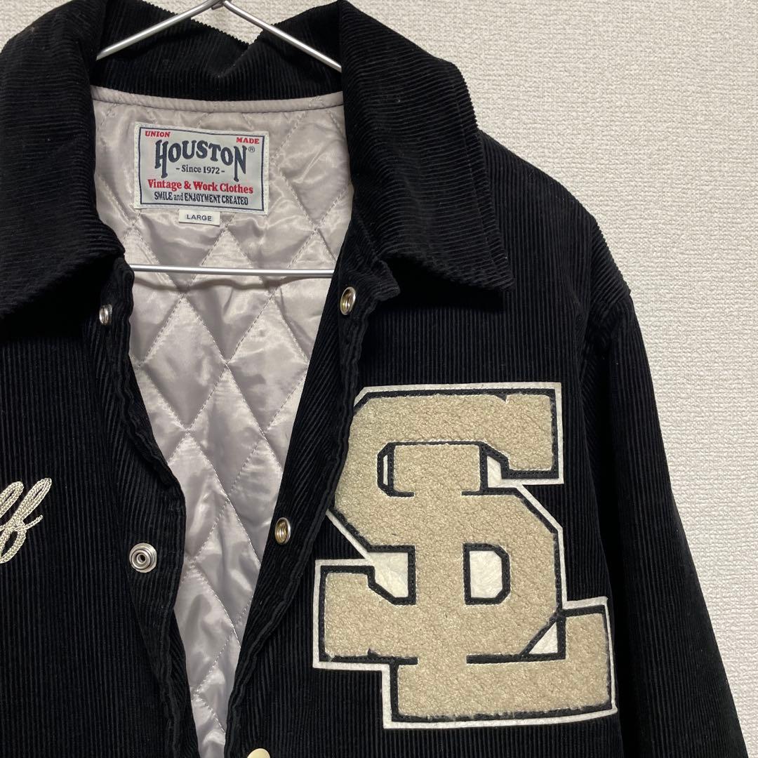 HOUSTON コーデュロイ ブラック スタジャン L