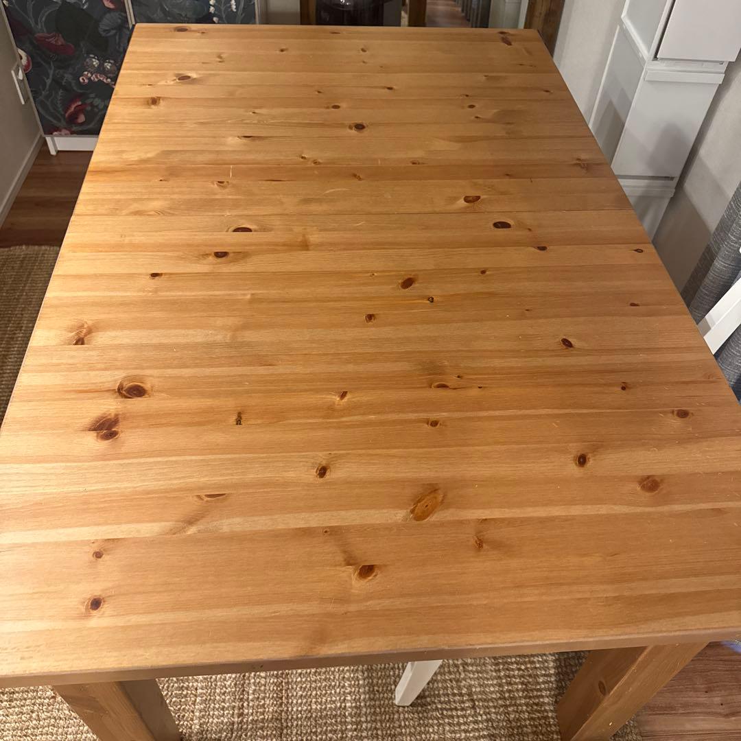 IKEA イケア 伸長式 ダイニングテーブル 無垢材 STORNAS 廃盤 - メルカリ