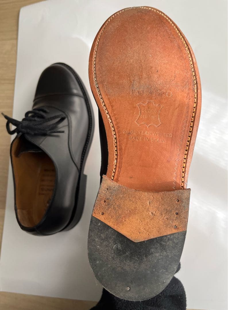 palanco パランコ　革靴　ストレートチップ　36 22.5cm ブラック