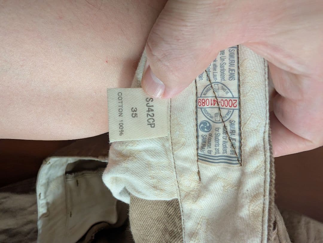 SAMURAI チノパン S142CP サイズ35 ベージュ - メルカリ