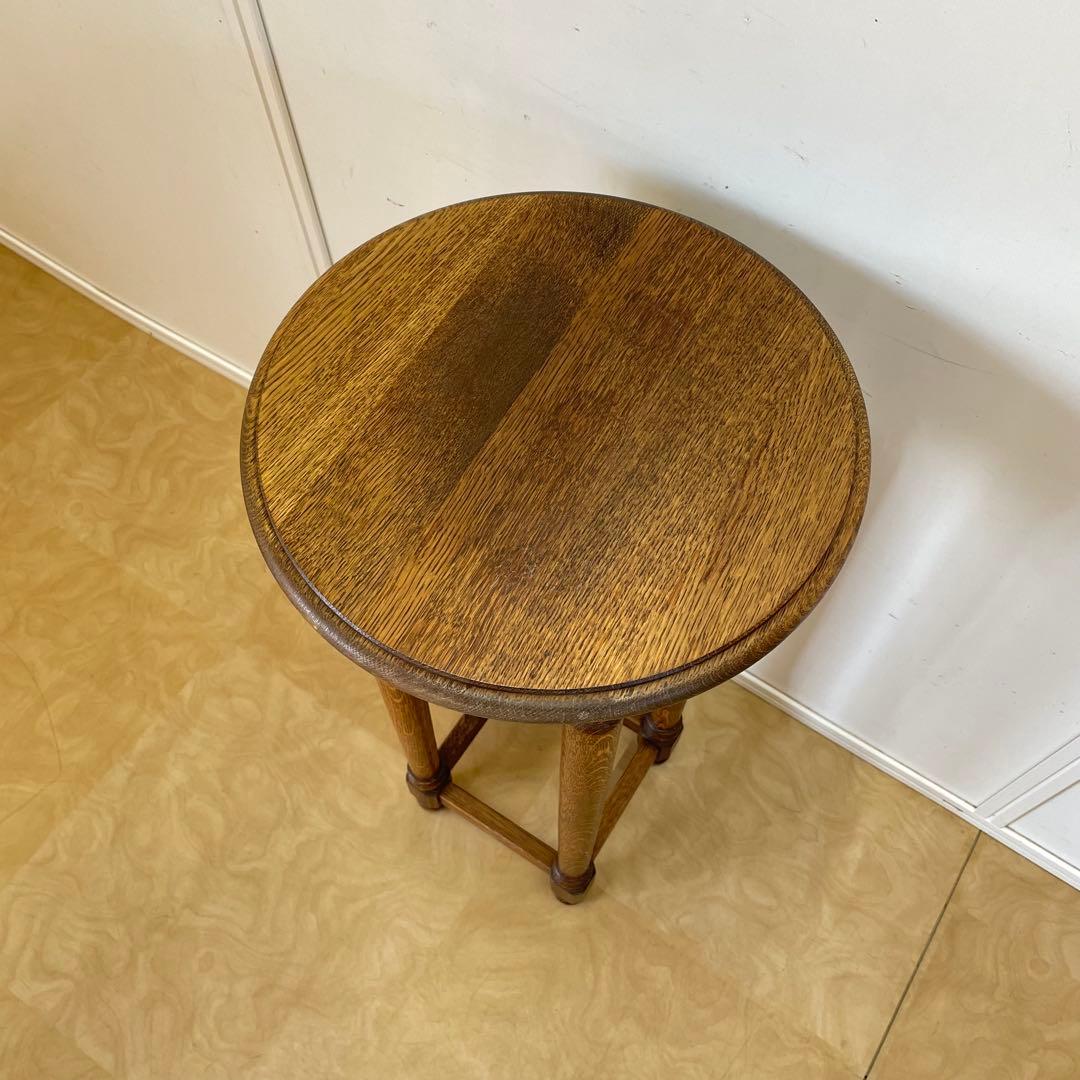 オーク材 フラワースタンド 花台 サイドテーブル コンソール アンティーク