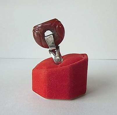 ★Q2402★13号 シルバー銀リング (A56) 古代　瑪瑙　印章　指輪