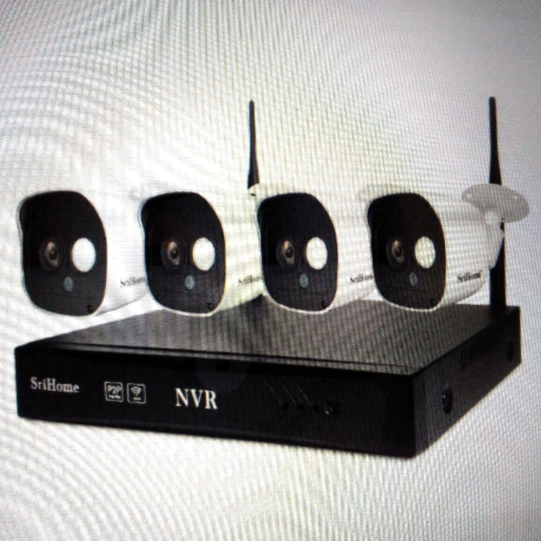 防犯カメラ４台セット 屋外防水 遠隔監視＆暗視撮影 H.265圧縮技術 説明書付