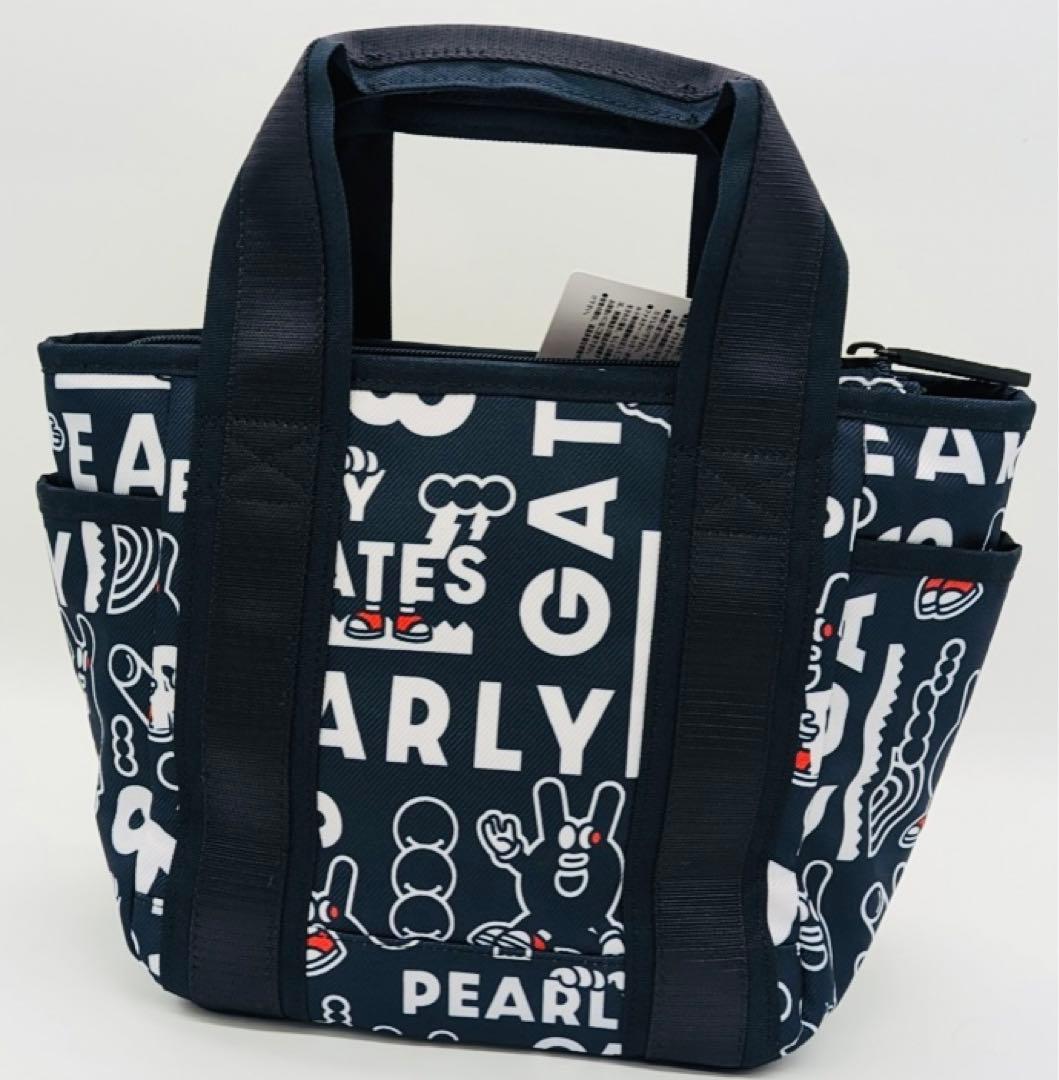 パーリーゲイツ どうしちゃったPG 総柄カートバッグネイビー