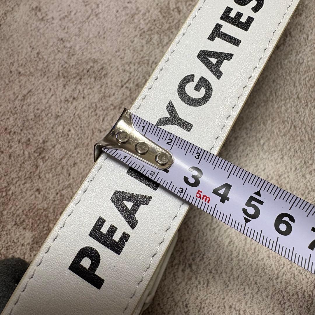 PEARLY GATES パーリーゲイツ ゴルフ ベルト男女兼用 白　ロゴ