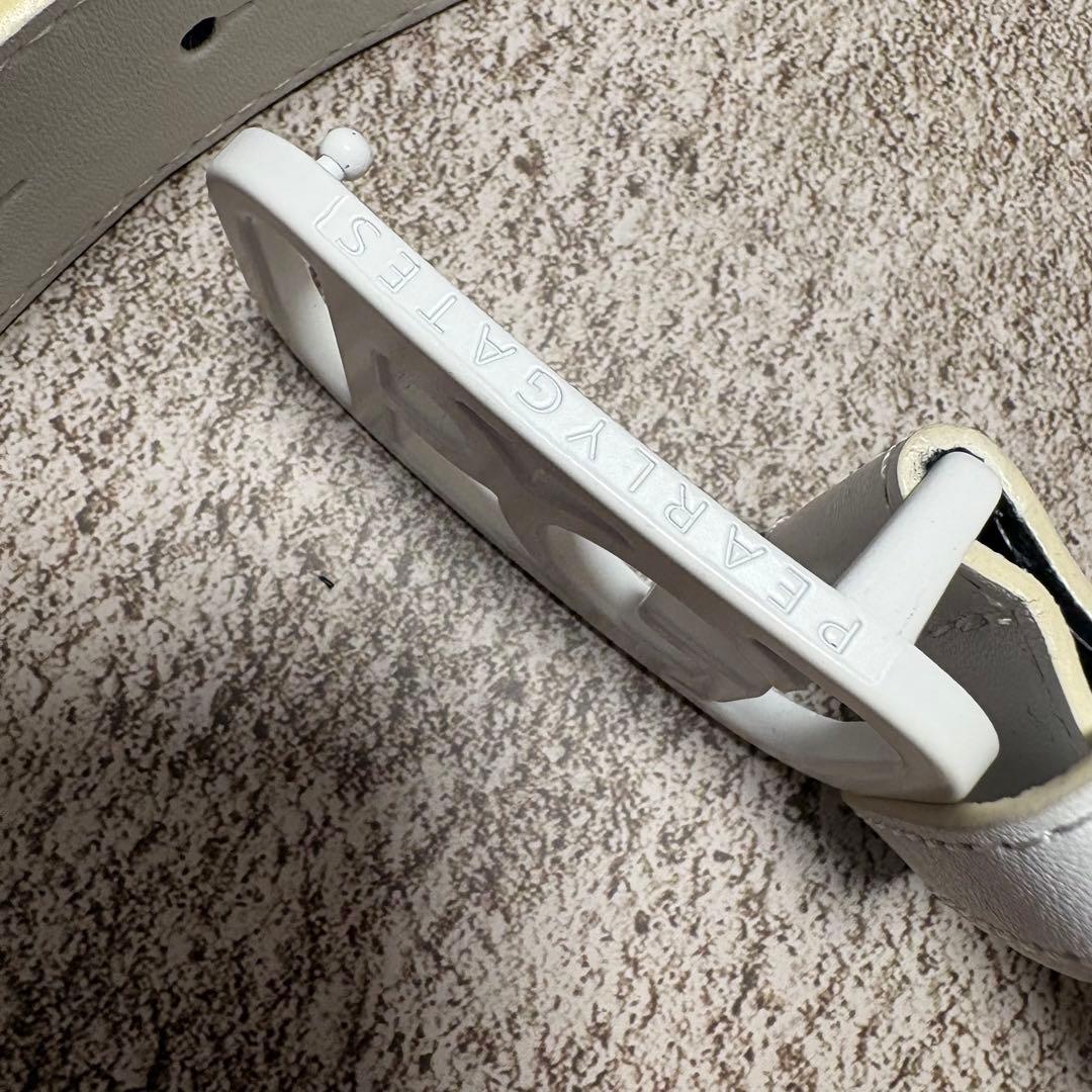 PEARLY GATES パーリーゲイツ ゴルフ ベルト男女兼用 白　ロゴ