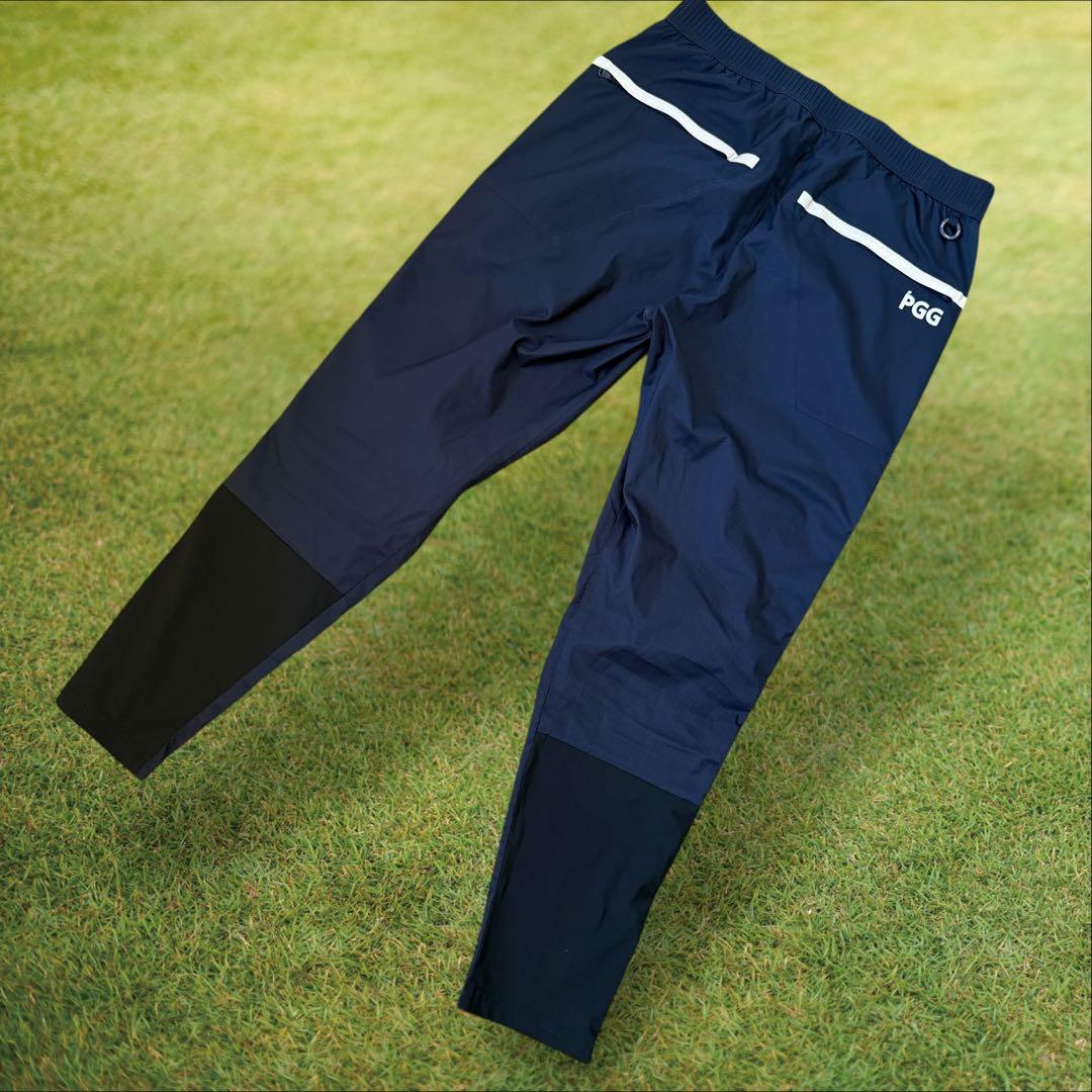 パーリーゲイツ PGG パンツ M〜L相当 黒 紺 白 ネイビー 撥水加工 4