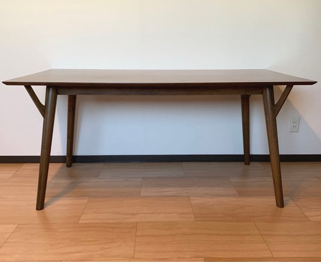 ニトリ ダイニングテーブル ブラウン695】ニトリ 木製ダイニング