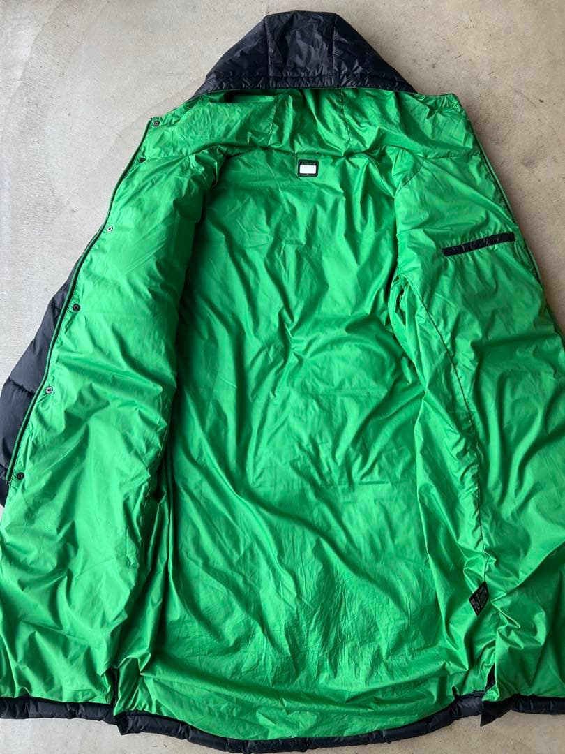 【ATHLETA】アスレタ　ベンチコート　M　黒　緑　ヴェルディカラー