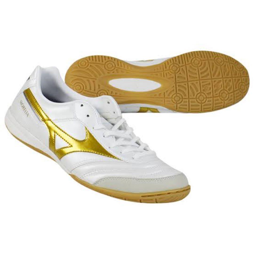 【限定品】MIZUNOモレリアin ホワイト×ゴールド　26.0cm