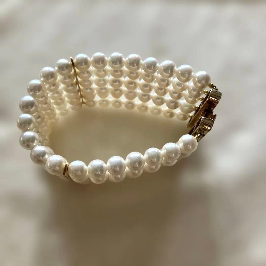 K18 アコヤパール6段ブレスレット