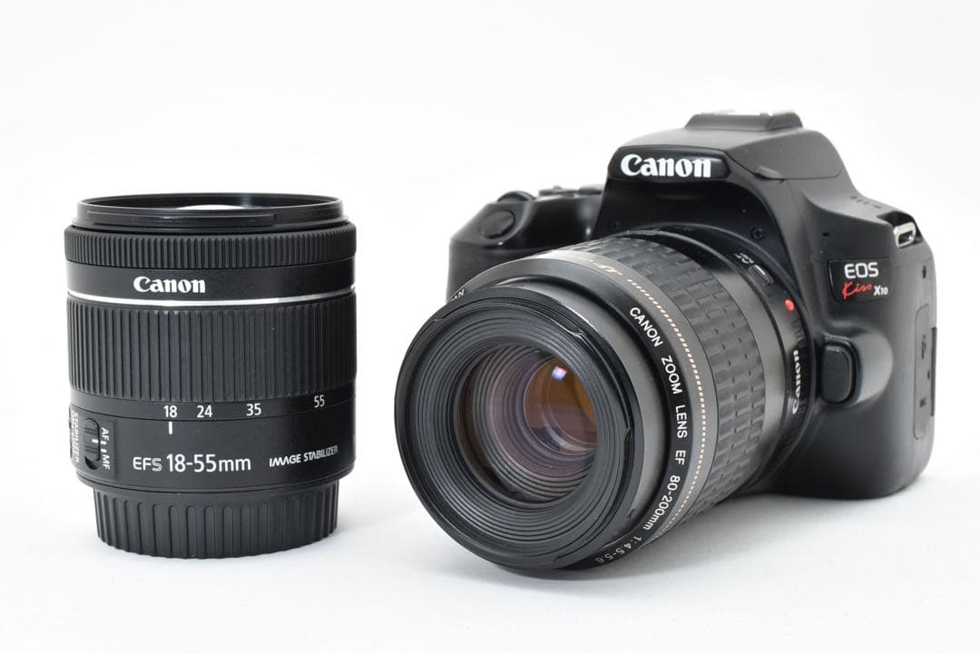 一眼レフカメラ/CANON EOS Kiss X10標準&望遠ダブルレンズセット