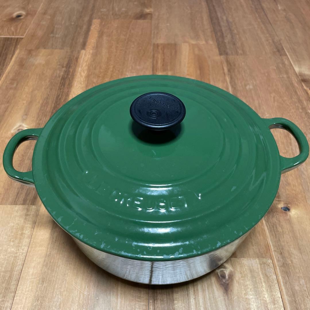 ル・クルーゼ 20cm 緑 ココット・ロンド 鍋 グリーン - メルカリ