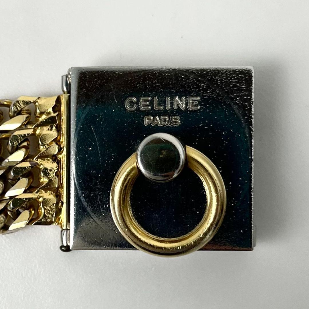 【希少】OLD CELINE ガンチーニ 4連 喜平 チェーン ブレスレット