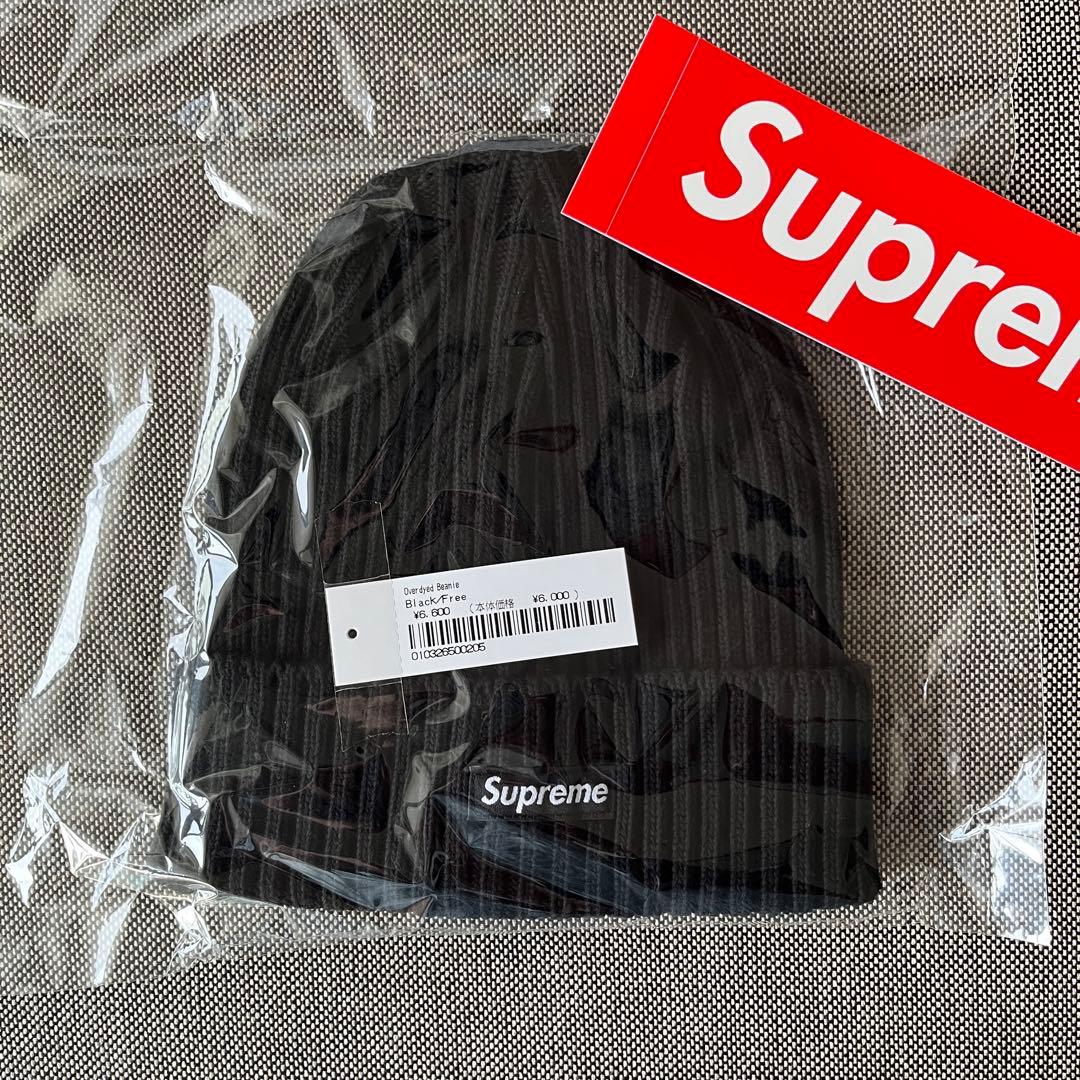 BTSグク着用　supreme Overdyed Beanie Black 黒