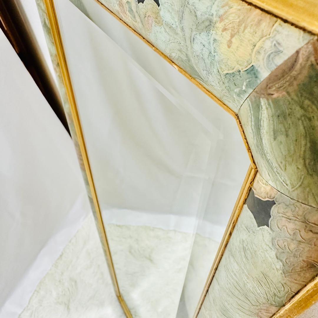 イタリア製 姿見 Made in ITLY 8角形 インテリア アンティーク