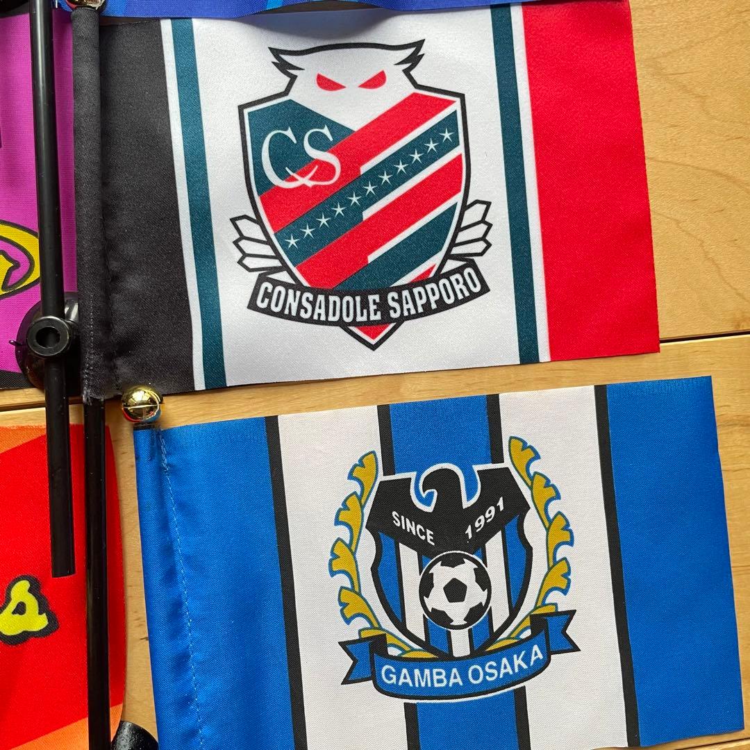 Jリーグミニフラッグ12チーム吸盤付日韓ワールドカップミニフラッグ10