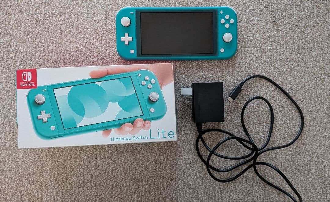 【美品】Nintendo Switch Liteターコイズ+あつ森・マリオテニス