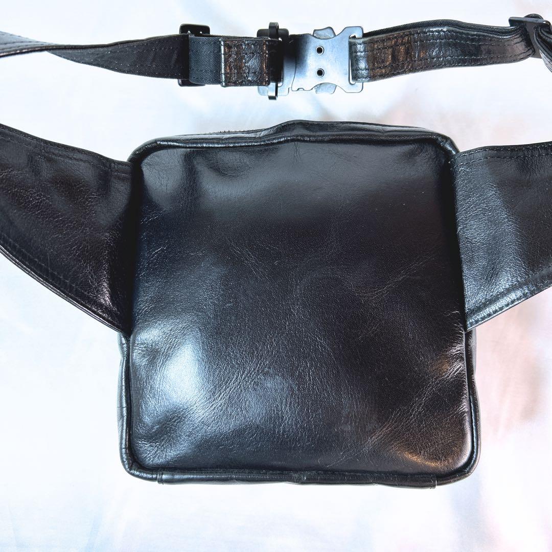 美品 PORTER オールレザー ウエストバッグ ボディバッグ スクエア 廃盤品