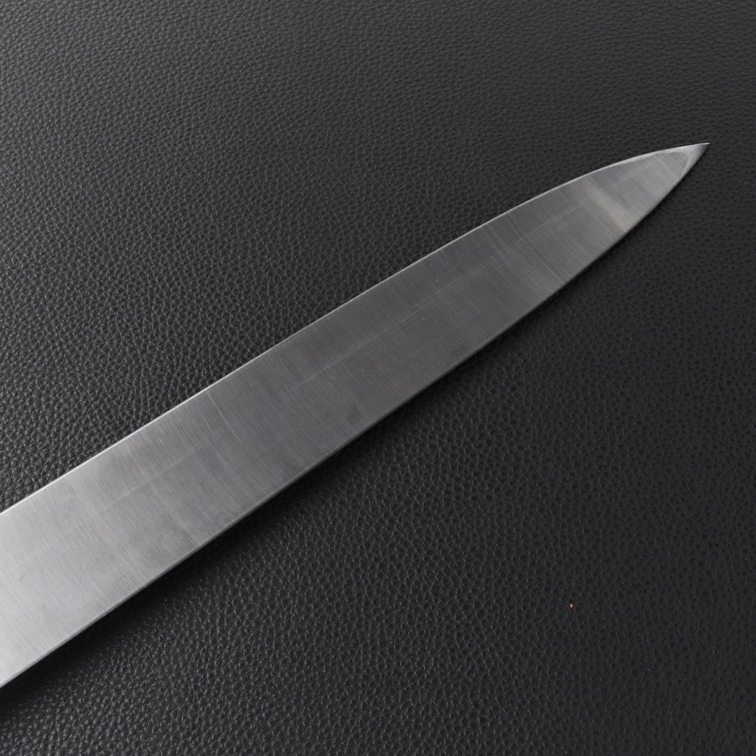 10918左利き用 柳刃包丁 尺 刺身包丁 刃は究極の切れ味 黒檀黒水牛八角柄