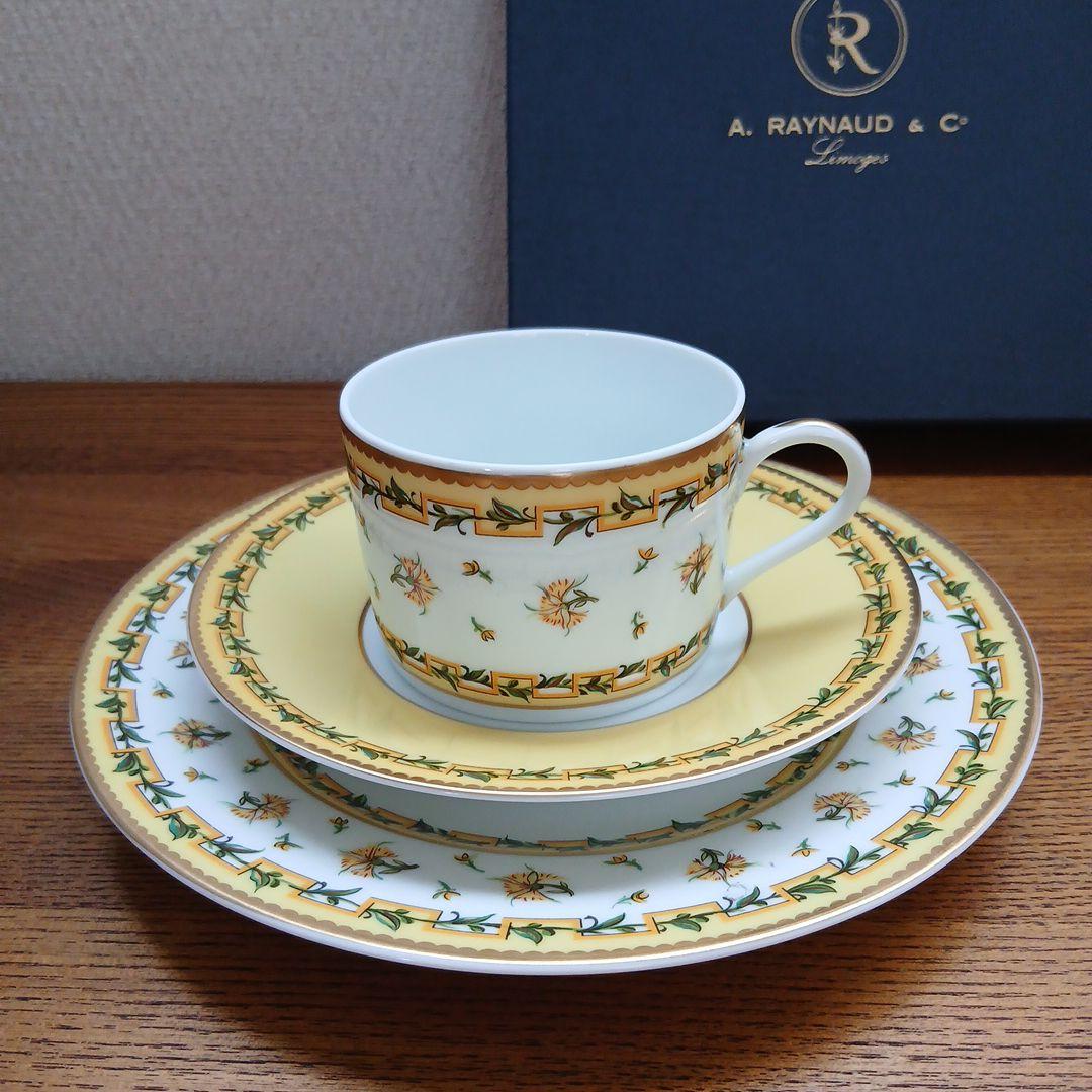 希少!リモージュ レイノー 花柄 カップ&ソーサー&プレートセット