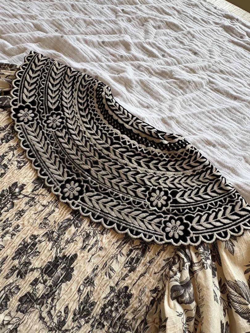 Bonjour diary 刺繍襟チュニックワンピース 6y