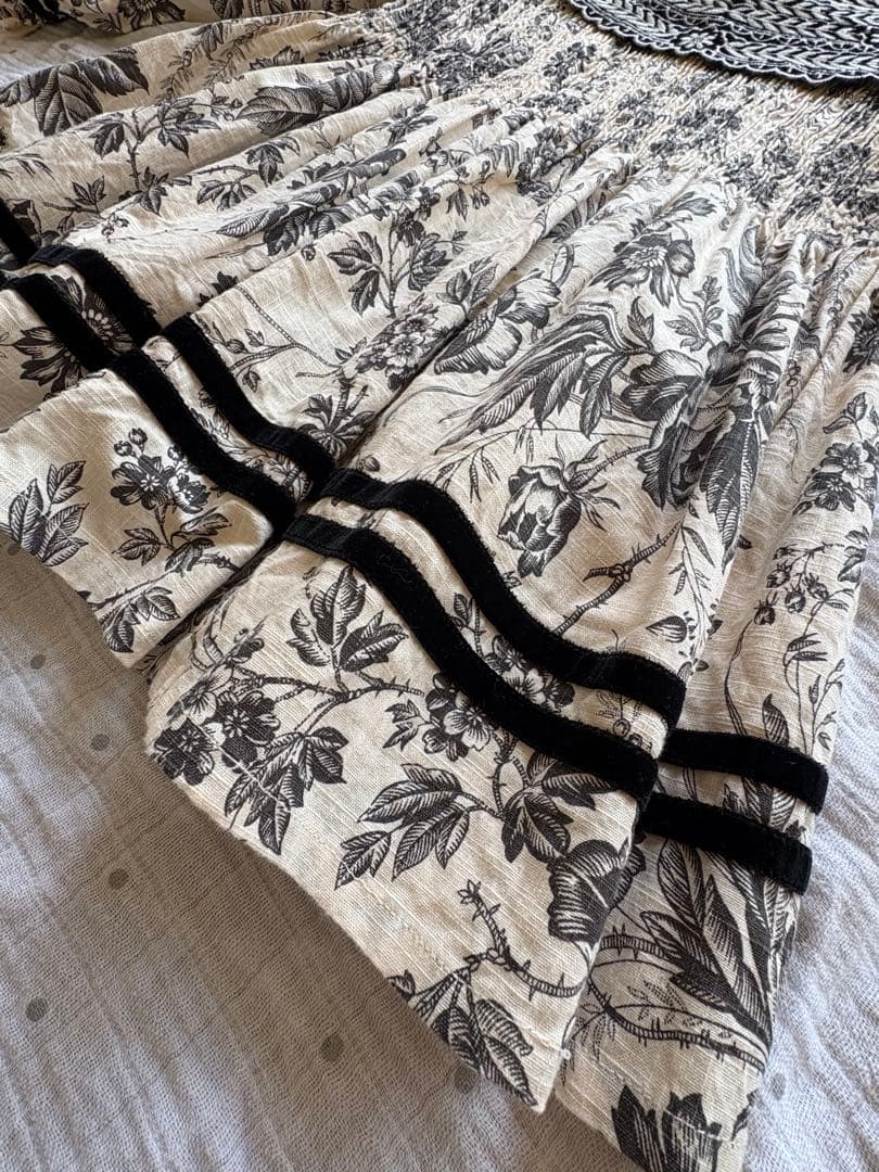 Bonjour diary 刺繍襟チュニックワンピース 6y