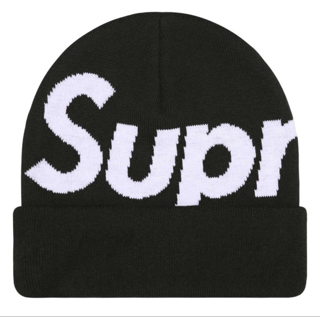 【新品未使用】Supreme ビッグロゴ ニット帽 ブラック2025FW