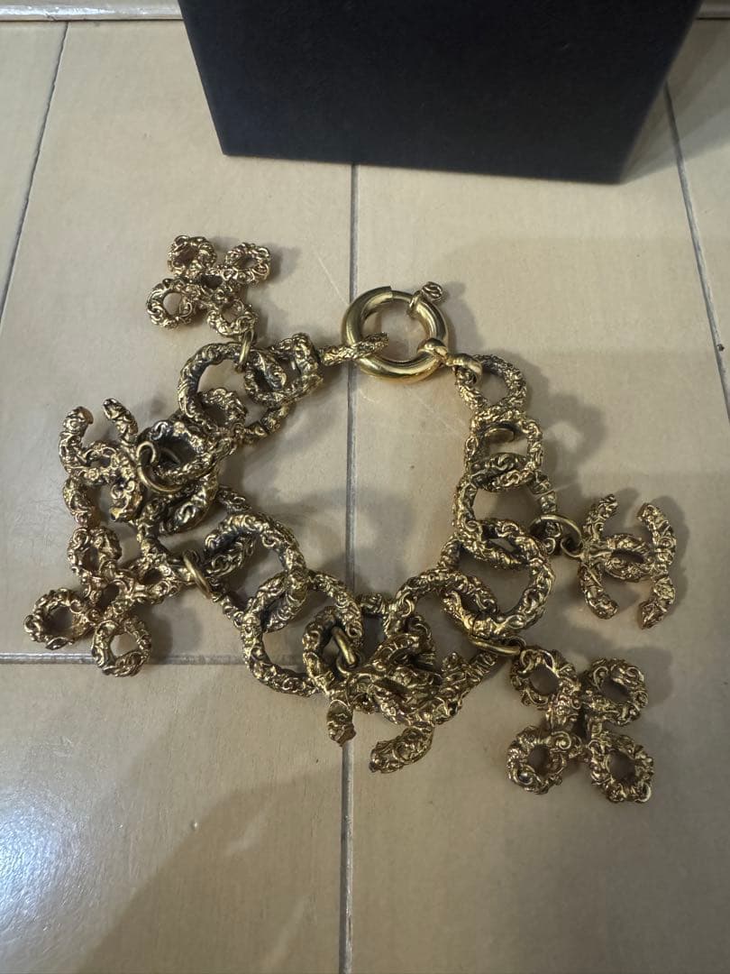 CHANEL シャネル　溶岩　ココマーク　ブレスレット　ヴィンテージ