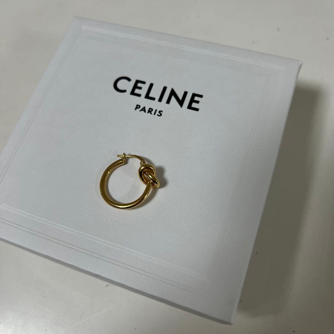CELINE セリーヌ　ノットスモールフープピアス