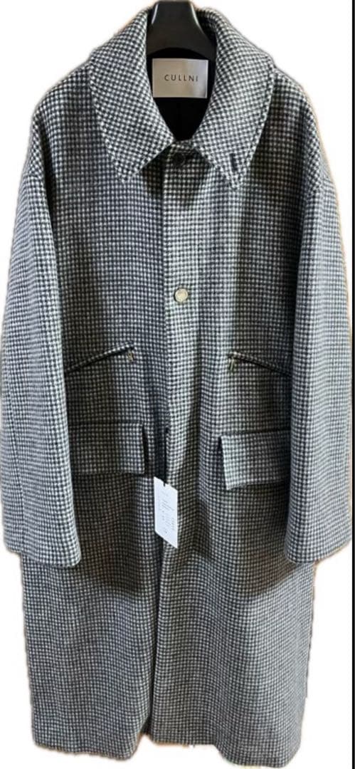 ジャケット・アウター CULLNI Wool Check Double Pocket LongCoat