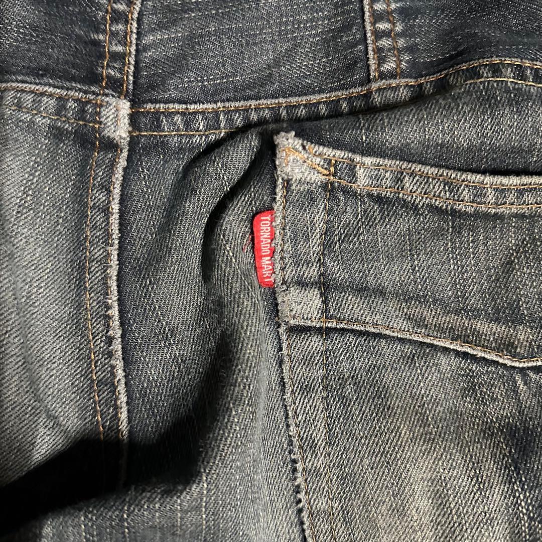 着画あり tornado mart coating flare denim