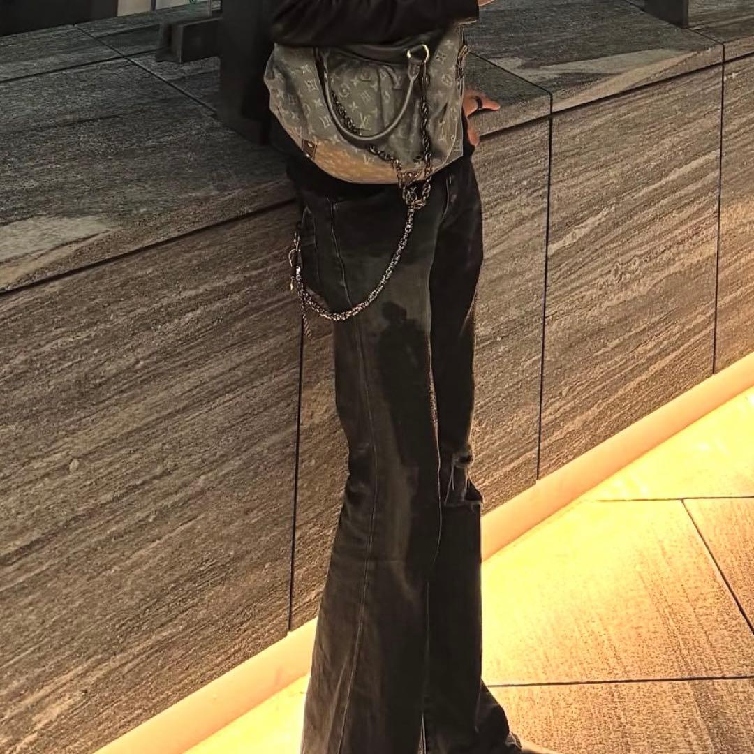 着画あり tornado mart coating flare denim