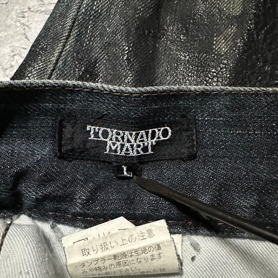 着画あり tornado mart coating flare denim