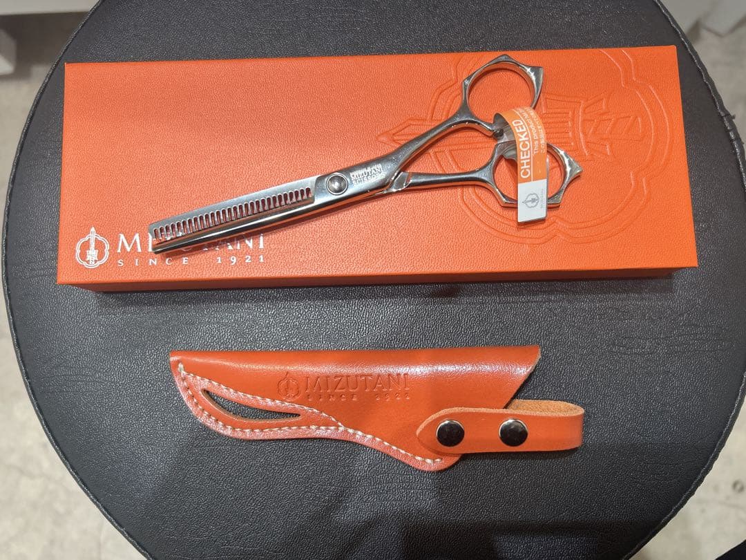 MIZUTANI セニングシザー オレンジレザーケース付き、右利き用 - メルカリ