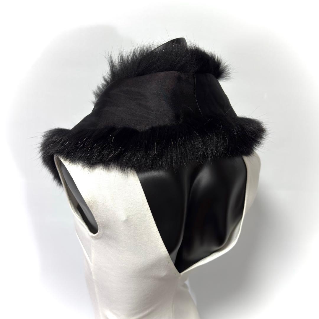 【麗影】SAGA FOX サガフォックス リアルファーショール 高級 ブラック