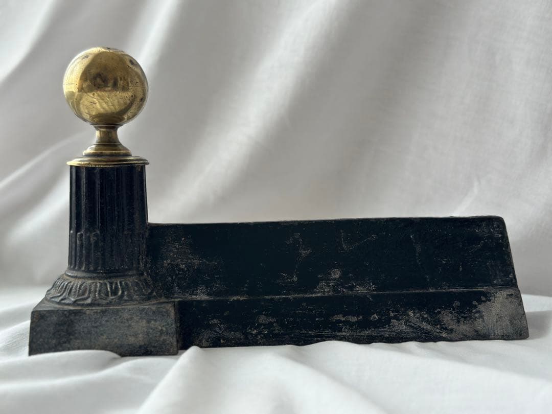 フランス アンティーク アンディロン ドアストッパー 暖炉 薪置きantique
