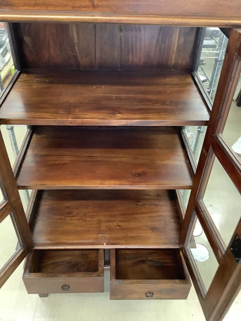 ビーカンパニー 家具 無垢材 アンティークダークブラウン キャビネット