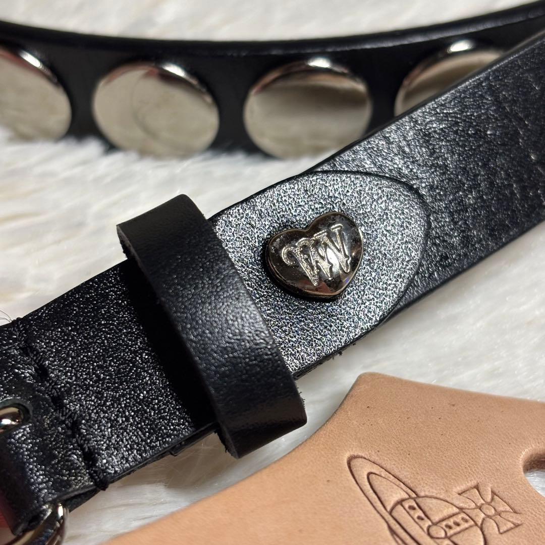 vivian westwood 未使用　ベルト　ハート　鋲ベルト　オーブ　本革