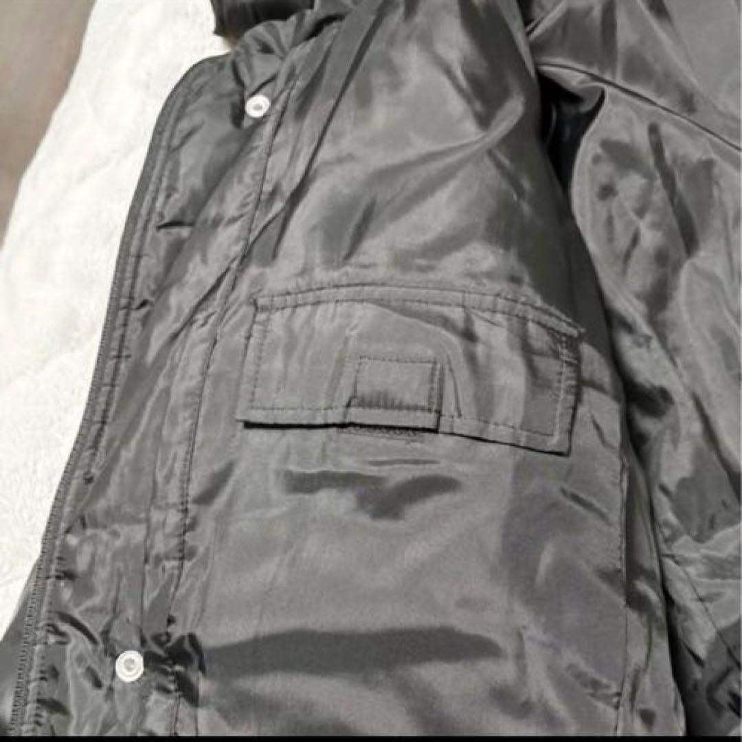 Mizuno ミズノ ブラック ロング ベンチコート フード付きSIZE O