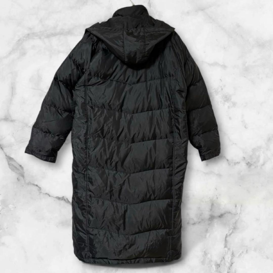 Mizuno ミズノ ブラック ロング ベンチコート フード付きSIZE O