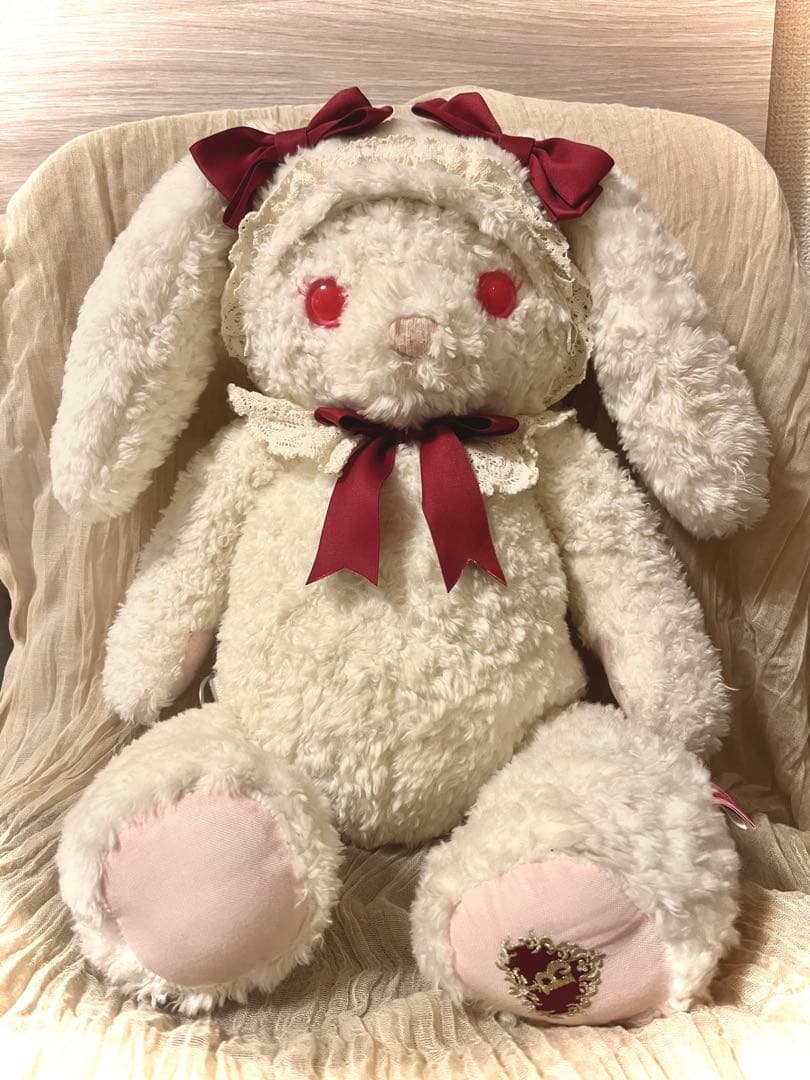 うさくみゃリュック　大　赤リボン