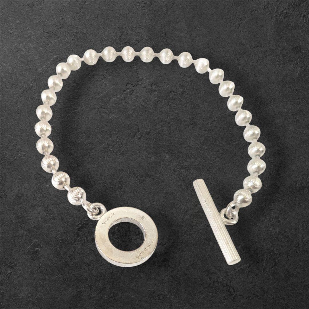 GUCCI グッチ ボールチェーン シルバー ブレスレット バングル