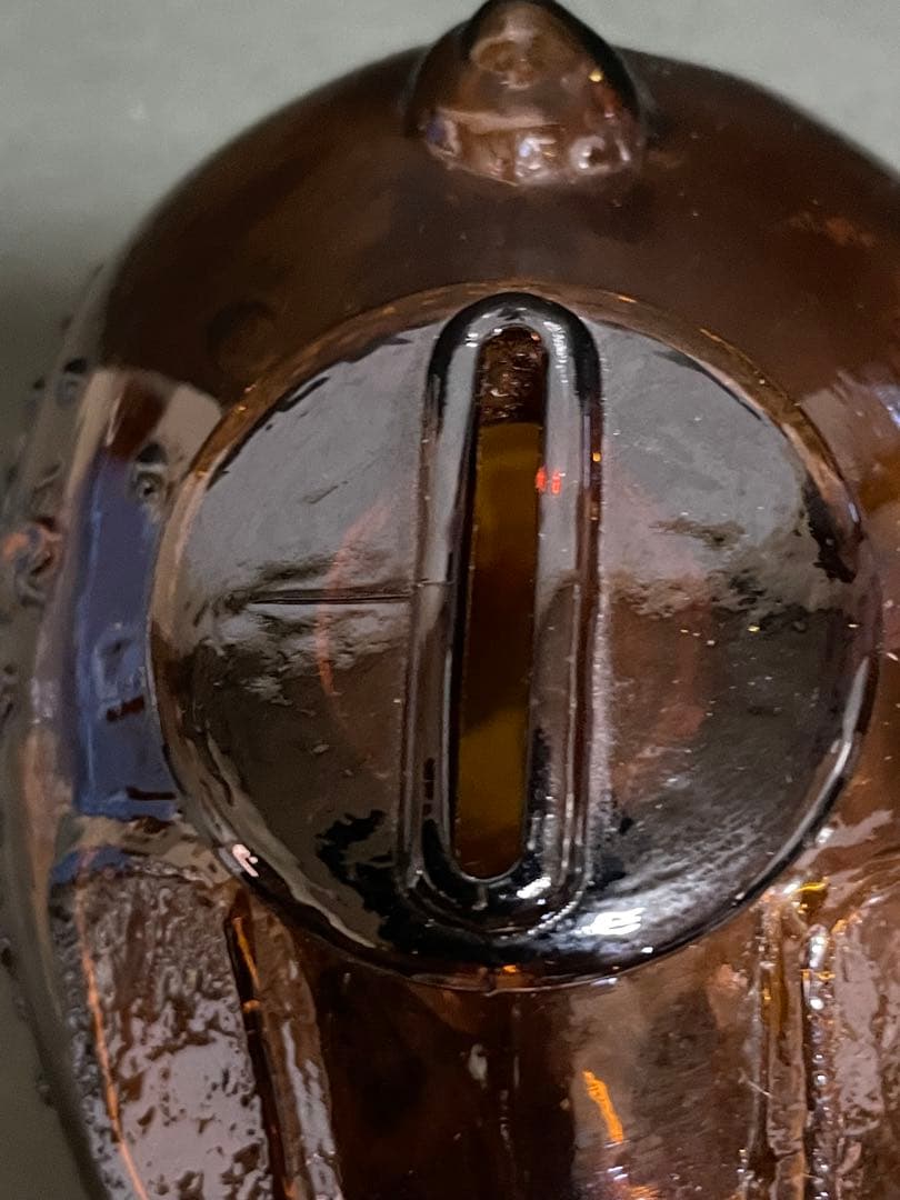 初期の台湾レア オールド ガラス クラフト ピッグ マネーボックス　2個セット