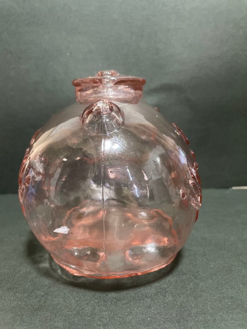 初期の台湾レア オールド ガラス クラフト ピッグ マネーボックス　2個セット