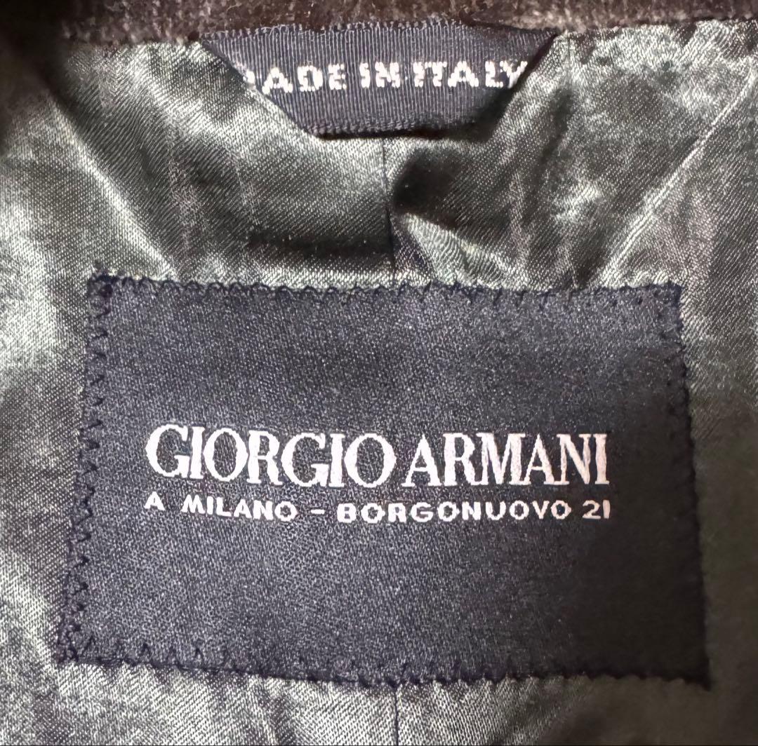 稀少サイズ54 GIORGIO ARMANI アーカイブ ベロア ロングコート