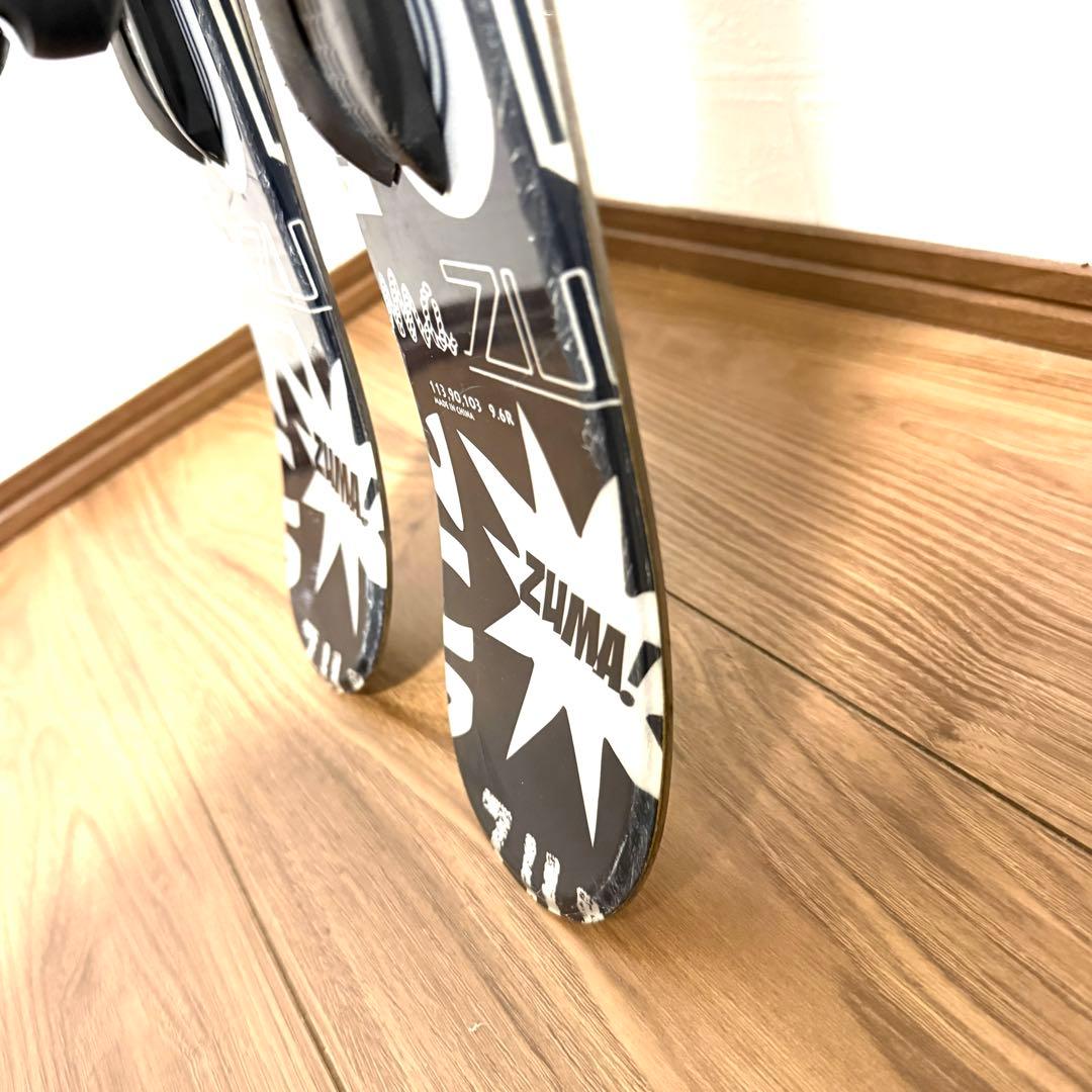 スキー板 ZUMA ショートスキー 100cm ビンディング調整可 初心者OK